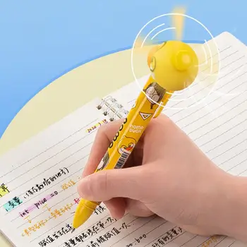 1 шт. Многофункциональная ручка для подписи, Креативная Регулируемая Нейтральная ручка, Портативная ручка с батарейкой и вентилятором