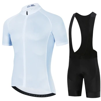 2022 белая Спортивная Командная Тренировочная Велосипедная Одежда Дышащие Мужские Комплекты Из Джерси С Коротким Рукавом Mallot Ciclismo Hombre Verano
