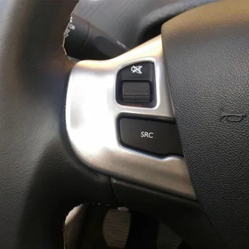 Carmilla Car-Styling ABS Хромированная внутренняя отделка рулевого колеса, наклейка для Peugeot 308 2014 2015 2016 Аксессуары