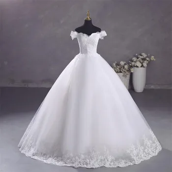 Легкие Свадебные платья Ashley Gloria, элегантное бальное платье с вырезом лодочкой, большие размеры, Vestido De Noiva, Простое платье для женщин