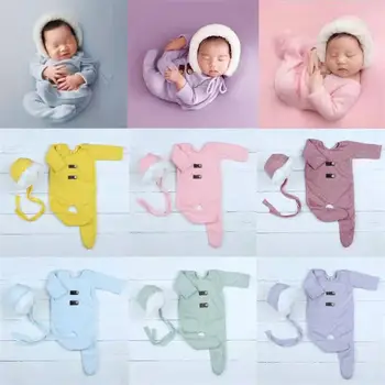Реквизит для фотосъемки новорожденных Студия детской фотосъемки Комбинезон из кроличьей шерсти Подходящий Комплект