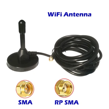 Антенна 2,4 ГГц Всенаправленная с Коэффициентом усиления 28dbi Разъем SMA/RP-SMA RG58 Кабель Для USB-адаптера Zigbee Усилитель Сигнала Wifi Ретранслятор
