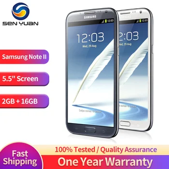 Оригинальный Samsung Galaxy Note II Note2 N7100 мобильный телефон 5,5 