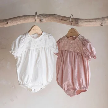 Боди для девочек 2023 Летняя новая детская одежда для младенцев