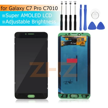 Для Samsung Galaxy C7 Pro C7010 ЖК-дисплей + дигитайзер с сенсорным экраном в сборе для Galaxy C7 Pro Запчасти для ремонта ЖК-дисплея