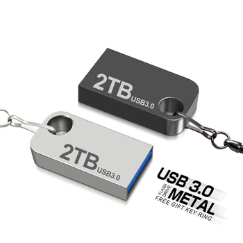 USB Флэш-накопитель 2 ТБ 1 ТБ Memoria USB Drive Mini Memory Stick Высокоскоростной Металлический Накопитель 3,0 USB Водонепроницаемый Накопитель 512 ГБ