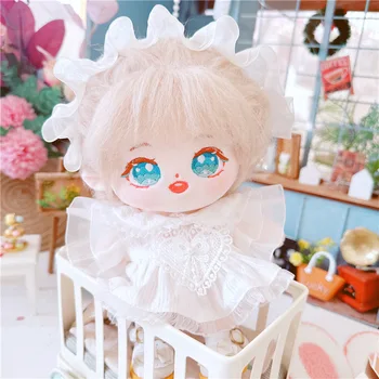 Кролик кролик белое платье детская ночная рубашка 20 см костюм 20 см детская одежда звезда хлопчатобумажная кукольная одежда