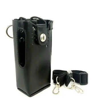 Кожаный чехол для переноски с зажимом для ремня и ремешком для радиолюбителей Motorola серии GP328, поясная сумка, аксессуар