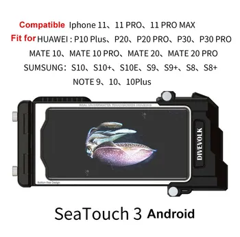 Подводное плавание DIVEVOLK Seatouch 3 Pro Водонепроницаемый корпус телефона Подводный чехол для телефона 6 6+ 7 8 9 11 Max для Huawei SUMSUNG