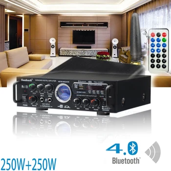 KYYSLB 12V110V220V 250 Вт * 2 Автомобильный усилитель Bluetooth Аудио AV Square Stage Professional Home Amplificador