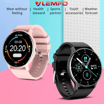 LEMFO Смарт-часы Мужские Женские Smartwatch 2023 Водонепроницаемый Спортивный Фитнес-браслет пульсометр для Android IOS