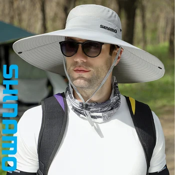 2023 Летняя дышащая шляпа Рыбака для отдыха на открытом воздухе, солнцезащитная шляпа для пары, Мужские рыболовные большие шляпы, солнцезащитный крем, солнцезащитная шляпа