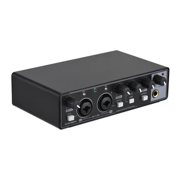 Микрофон для записи, интерфейс аудиомикшера DC 5V Type-C USB и USB 2.0 для передачи данных, Микшерный пульт, Микрофонная звуковая карта