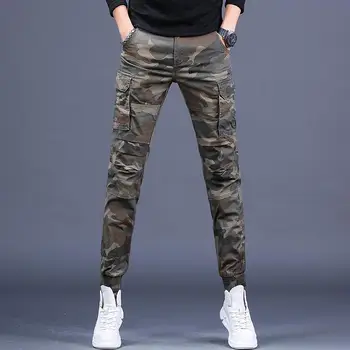 Осенне-зимние мужские брюки-карго 2021, мужские брюки-карго в стиле милитари с несколькими карманами, уличные брюки для бега трусцой, Модные мужские брюки F246