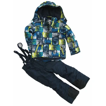 Лыжные комплекты для мальчиков, пальто + брюки, водонепроницаемая ветрозащитная детская одежда, детский зимний теплый лыжный костюм для катания на сноуборде, куртка для катания на сноуборде для мальчиков