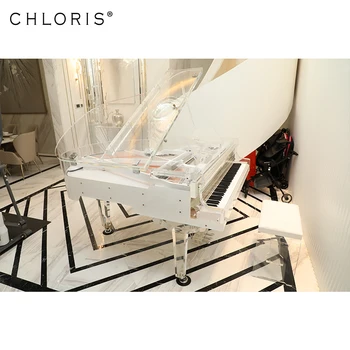 Роскошная мебель Кристально Прозрачный рояль для украшения дома акриловое пианино