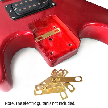 MX0312D 8шт Прокладки для Гитарного Грифа Толщиной 0,2 мм 0,5 мм Латунные Прокладки Толщиной 1 мм Комплект Соединительной Шейной Пластины с Болтовым креплением Для Ремонта Грифа Luthier Tool
