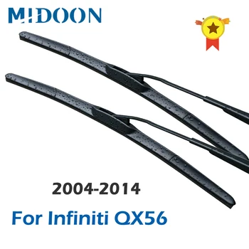 Гибридные щетки стеклоочистителя MIDOON для Infiniti QX56 с крючками 2004 2005 2006 2007 2008 2009 2010 2011 2012 2013 2014
