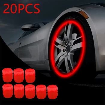 Универсальные светящиеся колпачки клапанов, декор автомобильных шин с ночным свечением для тюнинга автомобильных аксессуаров Citroen C4 Cactus Q30