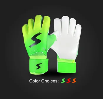 Футбольные вратарские перчатки нового стиля, латексные перчатки градиентного цвета с защитой пальцев, пара вратарских перчаток, футбольный подарок