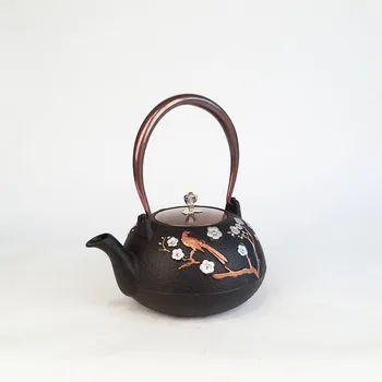 300 МЛ Чугунный Чайник Японский Чугунный Чайник с Заваркой из Нержавеющей Стали Чайник для Кипячения Воды Кунг-Фу Улун Teabottle