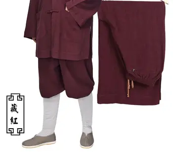 высококачественные унисекс, всесезонные брюки для буддийской мирской медитации из хлопка и льна, монахи Шаолиня, брюки кунг-фу, шаровары дзен будды