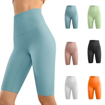 Бесшовные шорты для йоги, женские эластичные дышащие шорты для фитнеса, подтягивающие бедра, Спортивные шорты для бега