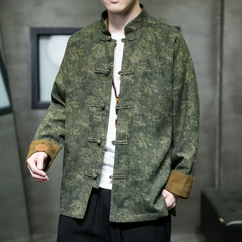 Весенне-летний мужской костюм Tang из хлопка и конопли 2023 года в китайском стиле, куртка Hanfu, пальто, топ