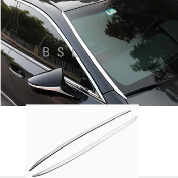 для Lexus LS 2018-2022 отделка переднего лобового стекла Модификация полосы из нержавеющей стали хромированная яркая полоса для лобового стекла
