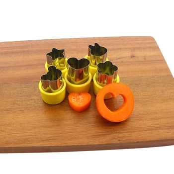 5Pcs Vegetable Cutter Shape Set DIY Cookie Cutter Flower For Kids Shaped Treats Food Fruit Cutter Mold Форма Для Нарезки Фруктов