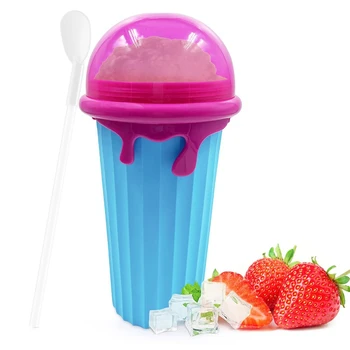 Чашка Для Приготовления Слякоти Slushie Cup Magics Freeze Squeeze Ice Cup Летние Коктейли Slushie Cups Производитель Мороженого Для Дома