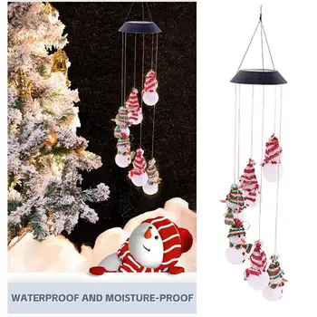 Снеговик RGB Led DIY Рождественские сказочные гирлянды, Красочный меняющийся Рождественский пейзаж, лампа в виде снеговика для домашней вечеринки, Садовый декор U2F0