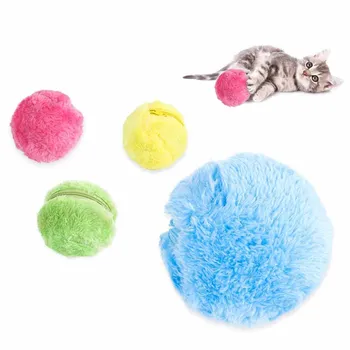 Электрический плюшевый мяч-каталка для домашних животных многоразовый мяч для декомпрессии домашних животных для интеллектуального удаления пыли в помещении, игрушечные шарики-каталки