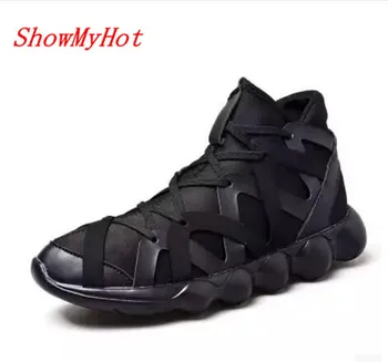 Тренеры ShowMyHot новая мужская новинка дизайн Fly ткать дышащая дышащая сетчатая обувь мокасины свет мягкий квартиры холст обувь