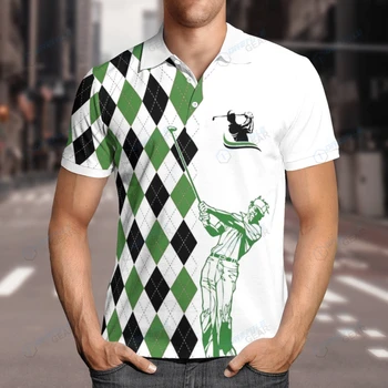Мужская одежда для гольфа, летний топ с коротким рукавом, Удобная повседневная эластичная новая спортивная рубашка поло, быстросохнущая дышащая модная футболка
