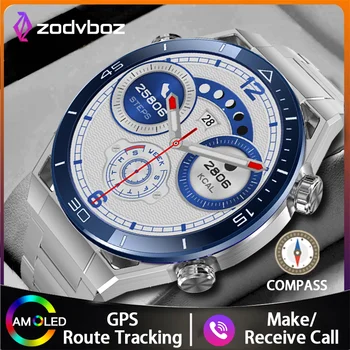 2023 Спортивные GPS Смарт-часы Мужские 1,5-Дюймовый HD Большой Дисплей Hi-Fi Голосовой Вызов NFC Часы Компас IP68 Водонепроницаемый ЭКГ Smartwatch