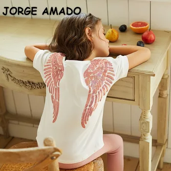 2021 Новые летние комплекты для семьи, футболки, крылья Ангела, одежда для мамы, дочки и сына, E666