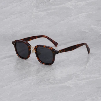 Оптические солнцезащитные очки японского бренда, Ацетатные очки Uv400, Мужские дизайнерские Роскошные квадратные очки ручной работы для женщин 785