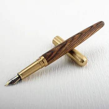 Металлическая авторучка в стиле ретро 0,5 мм Винтажные деревянные ручки для студентов, ручки для художественной каллиграфии, деловые подарки, канцелярские принадлежности.