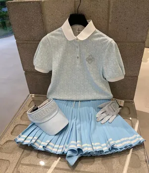 Женская плиссированная юбка для гольфа 2023, Новые летние короткие юбки с эластичным поясом, спортивные шорты на открытом воздухе W822425