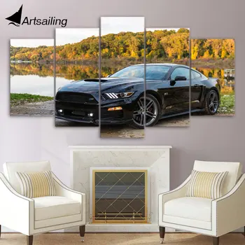 ArtSailing 5-панельный холст с HD принтом Ford car Painting декор детской комнаты печать плаката картина холст Бесплатная доставка/ny-2962