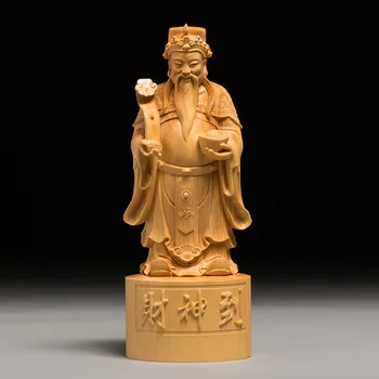 Бог Богатства Грядет Коллекция художников Слиток Статуэтка из дерева Жуйи Твердый Китайский Счастливый Подарок Мужчине по Фэн-шуй Бизнесу