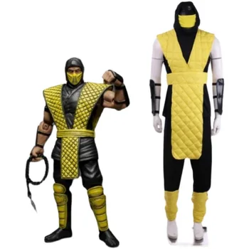 Игровой косплей-костюм Mortal Kombat Scorpion нестандартного размера Mortal Kombat Cosplay Scorpion Costume