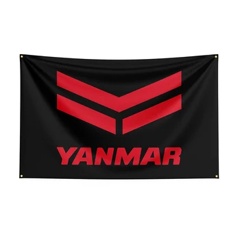 Баннер с механическим инструментом с принтом из полиэстера размером 3x5 футов Yanmars Flag для декора