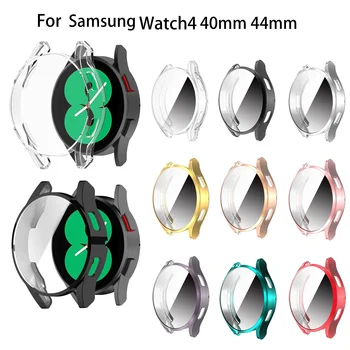 Чехол из ТПУ для Samsung galaxy watch4 watch 4 40 мм 44 мм с мягким корпусом, полностью покрытый бампером