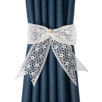 Планка для штор, Кружевной галстук-бабочка, легкая роскошная Французская пряжка для ремней, Корейская бежево-белая Эстетическая сетка