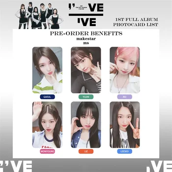 Kpop Idol 6 шт./компл. Lomo Card Альбом Открыток IVE New Photo Print Cards Коллекция Подарков Для поклонников Изображений LIZ Wonyoung