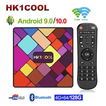 HK1 Cool RK3318 TV box Android 9,0/10,0 телеприставка 4 64 ГБ 2,4 и 5G Wifi Smart tv ресиверы 4K HD Mini PC bluetooth usb 3,0 ott
