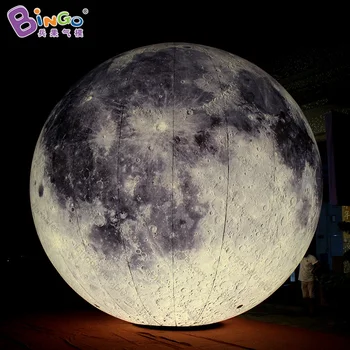 Изготовленная на заказ надувная луна диаметром 6 метров для наружного украшения / игрушки с подсветкой mooon balloons
