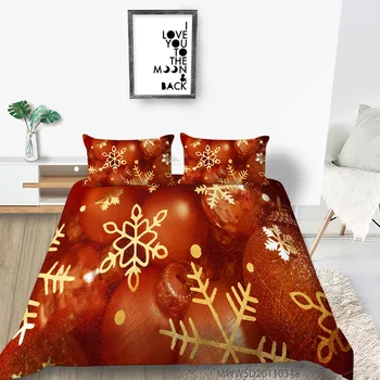 Рождественская серия, стеганое одеяло с 3D цифровой печатью, комплект из трех предметов, рождественский подарок из полиэстера с цифровой печатью для детей